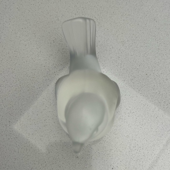 Vintage Fenton Clear Satin Songbird Bird - Picture 8 of 11